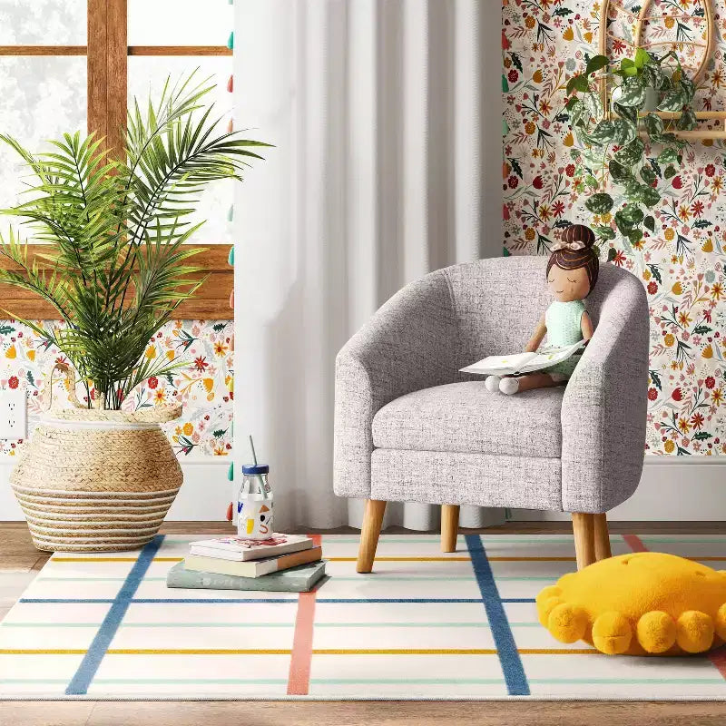 Club Kids' Accent Chair Gray - Pillowfort™