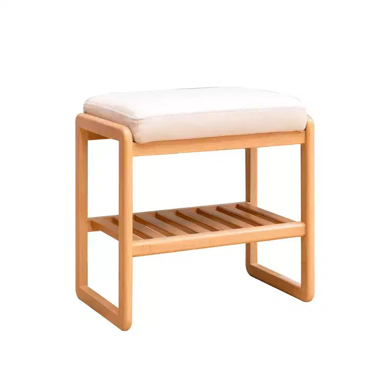 Banc à chaussures en bois massif naturel