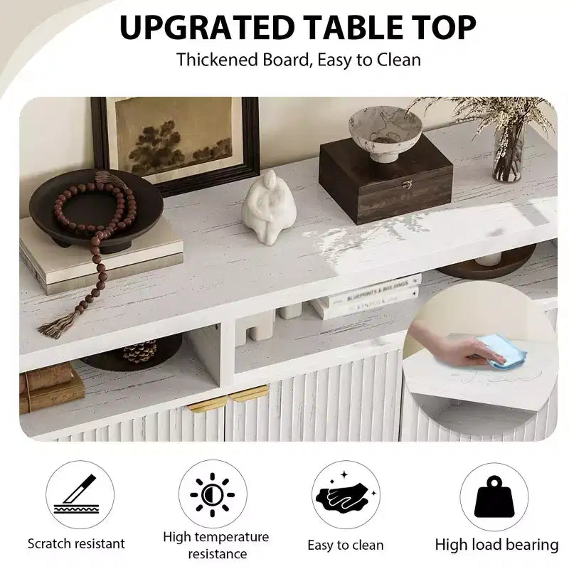 Buffet console moderne cannelé