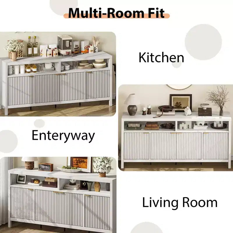Buffet console moderne cannelé