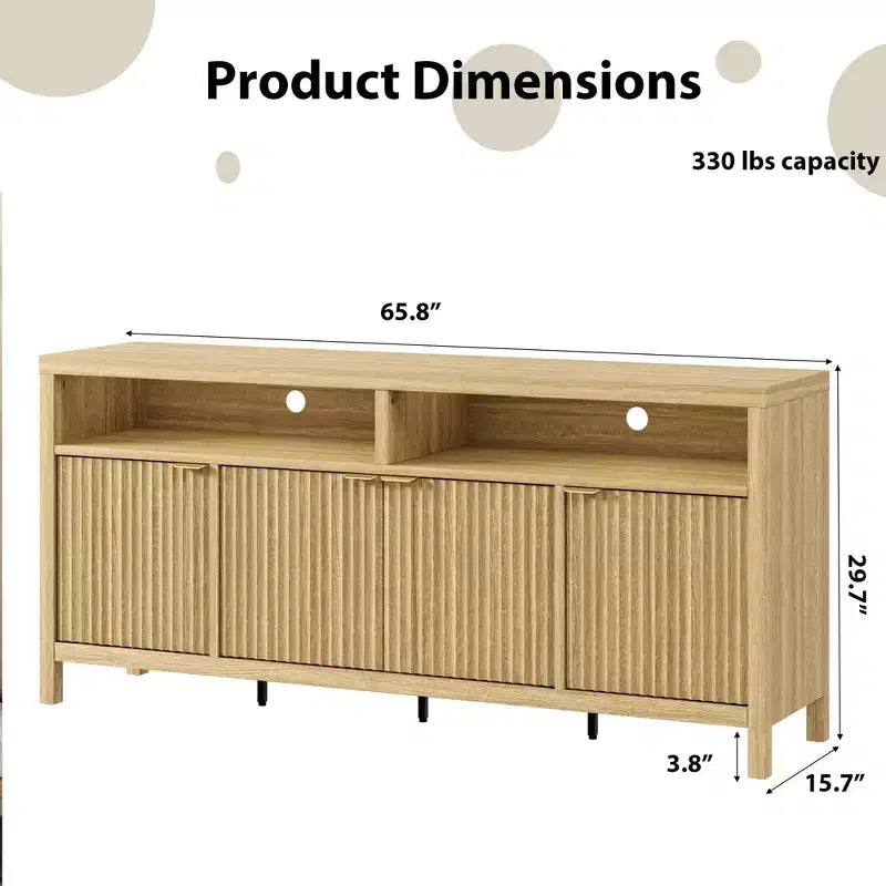 Buffet console moderne cannelé