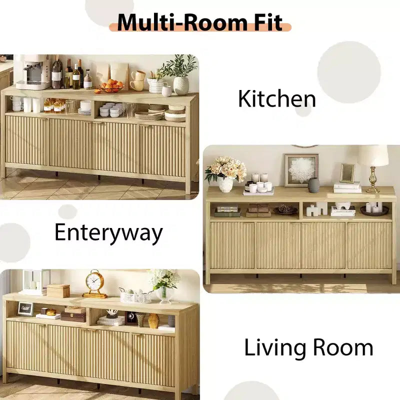 Buffet console moderne cannelé