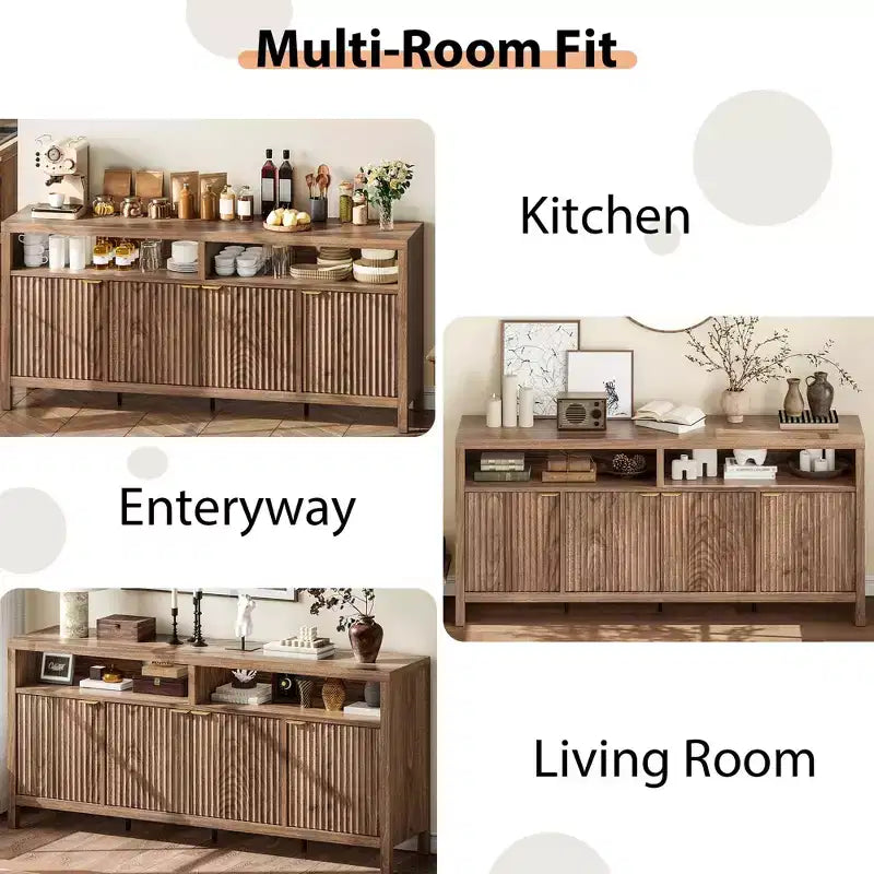 Buffet console moderne cannelé