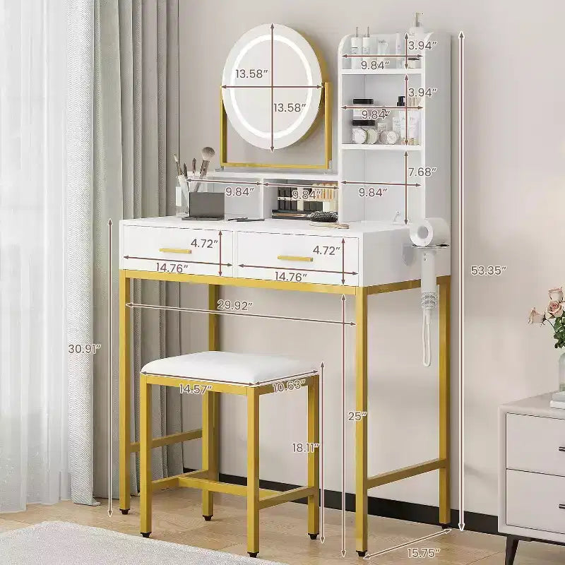 Coiffeuse réglable