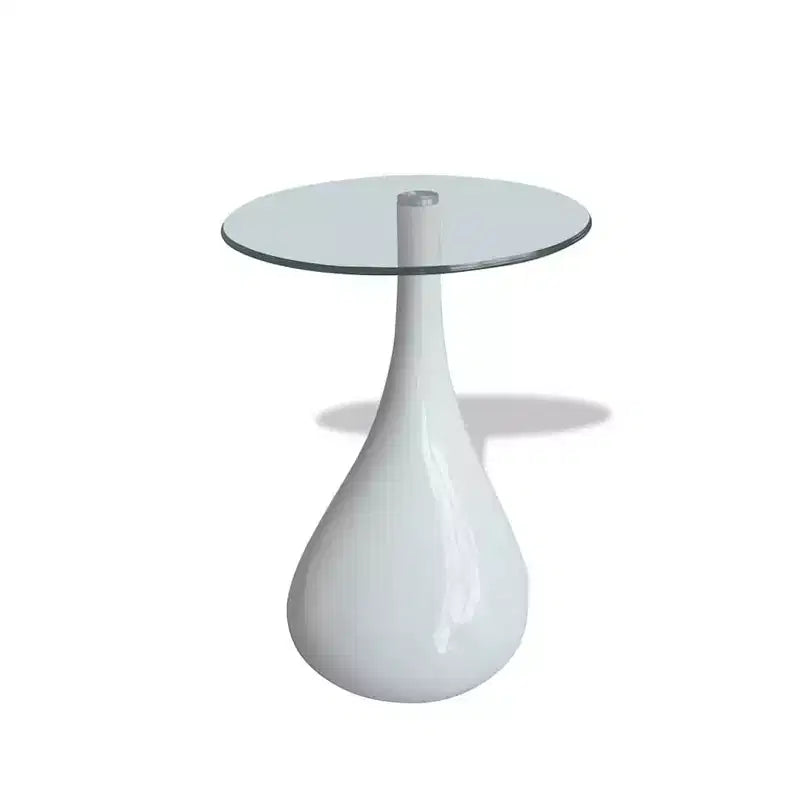 Table basse blanche laquée en verre