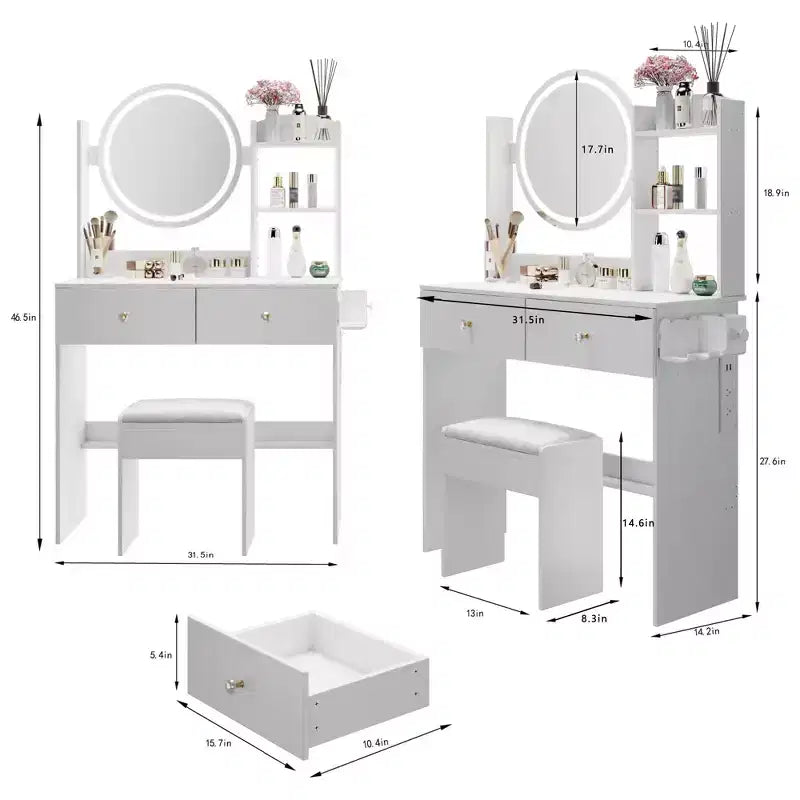 Coiffeuse de rangement moderne