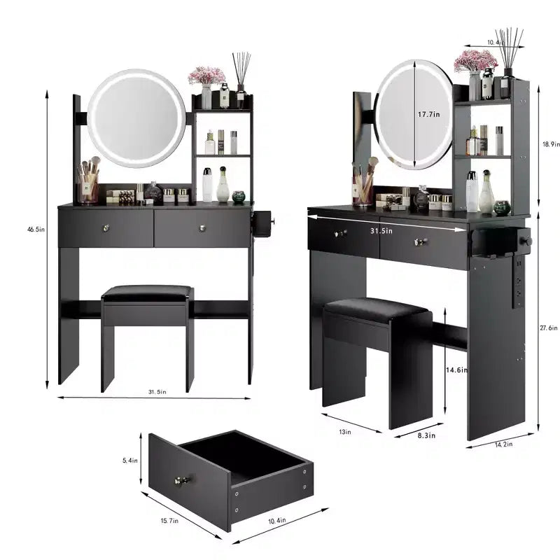 Coiffeuse de rangement moderne