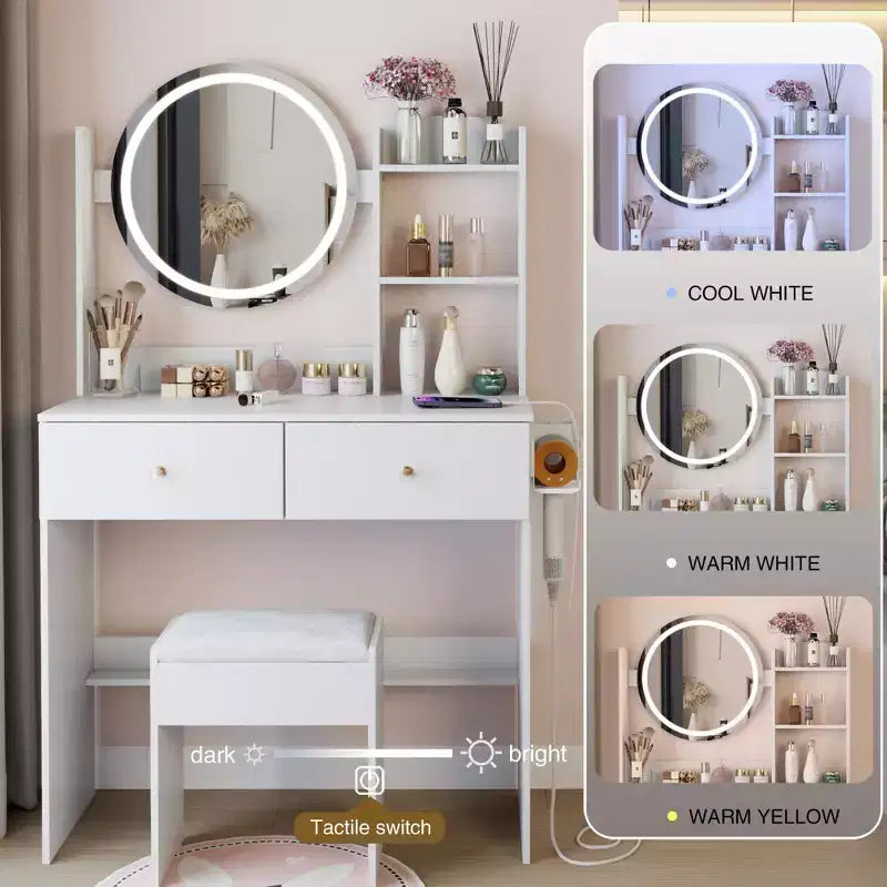 Coiffeuse de rangement moderne