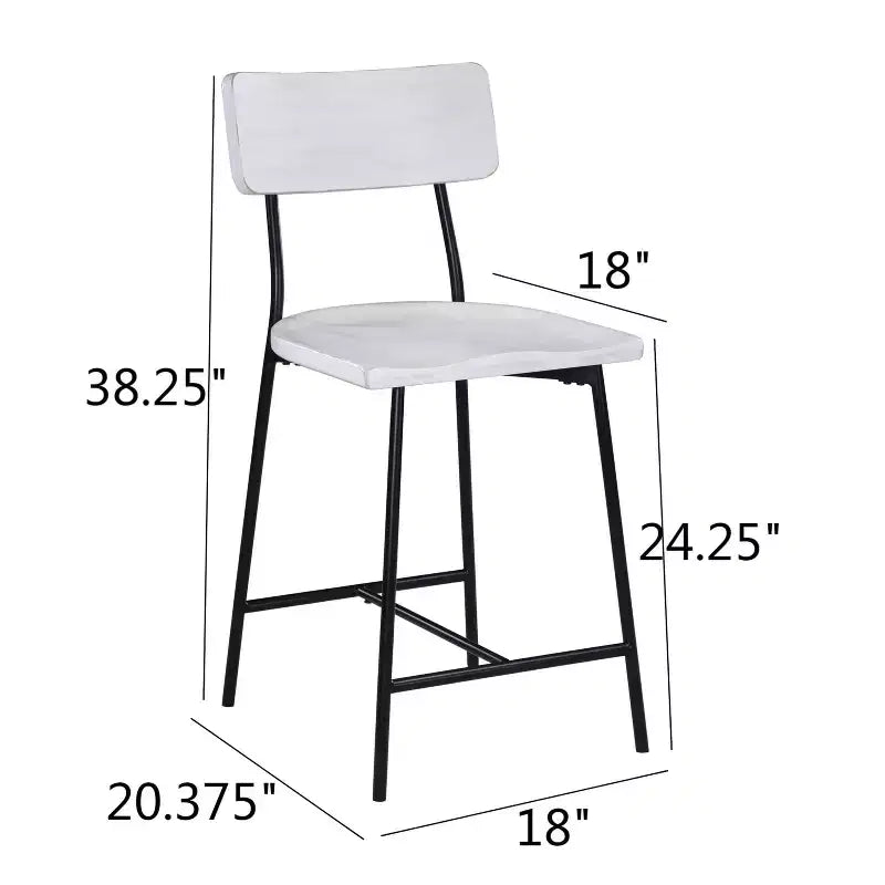 Tabourets de comptoir modernes en bois et métal