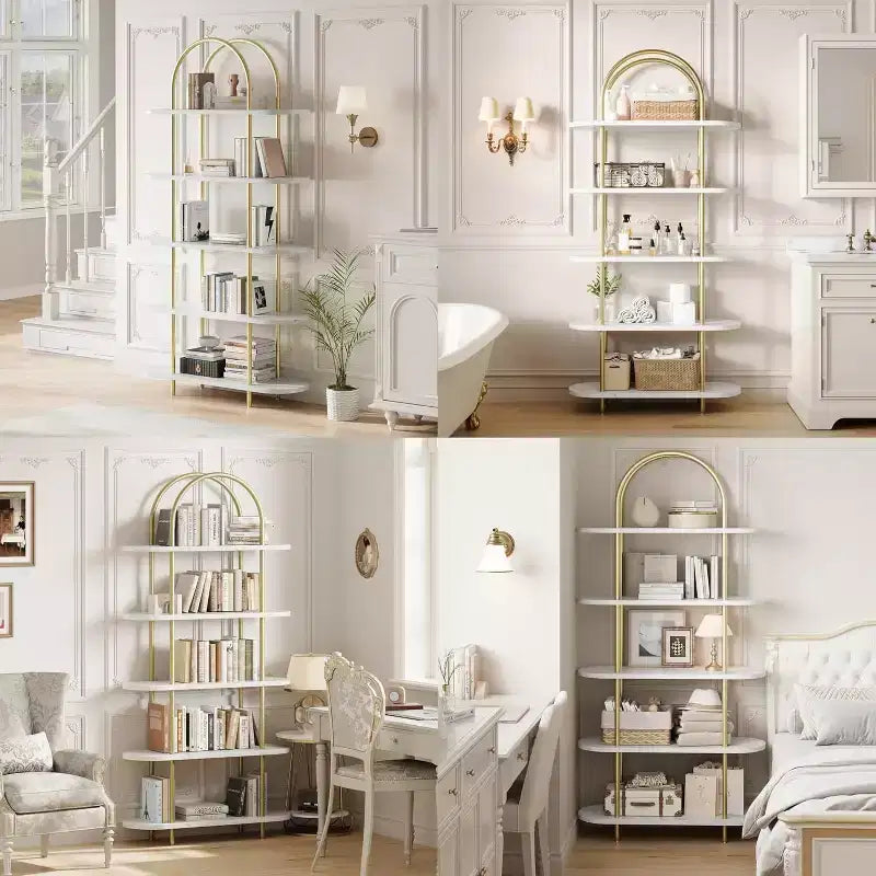 Bibliothèque vitrée arquée