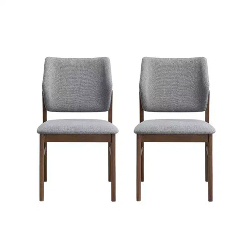GDFStudio Ruby Contemporary Rubberwood Linen Upholstered Dining Chairs (Set of 2)