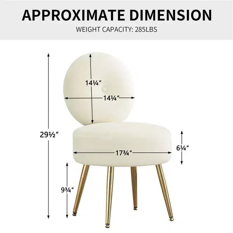 Tabouret de coiffeuse en velours