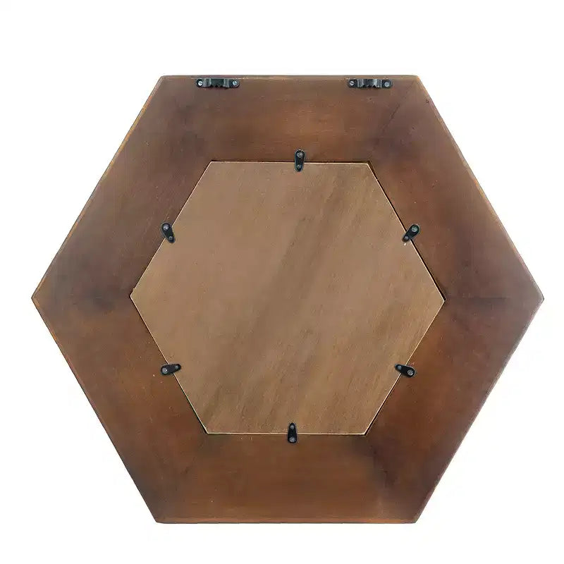 Miroir mural hexagonal
