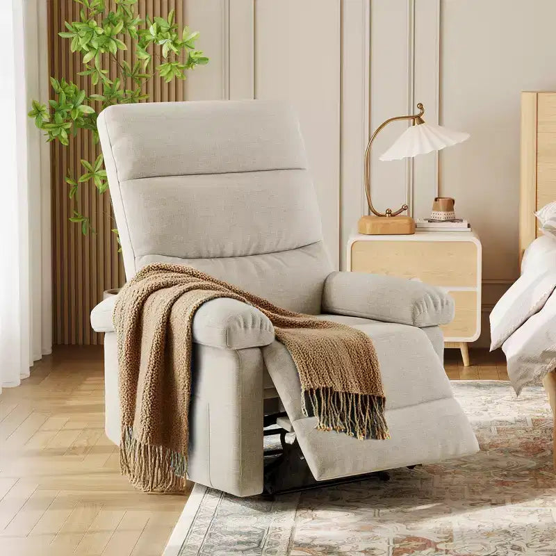 Manual Recliner Chair for Adults Adjustable Reclining Chair with Back Support Ergonomic for Living Room