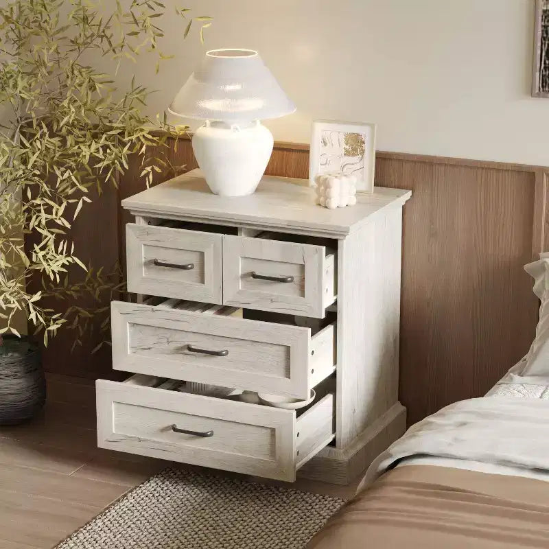 Commode verticale à tiroirs aspect bois