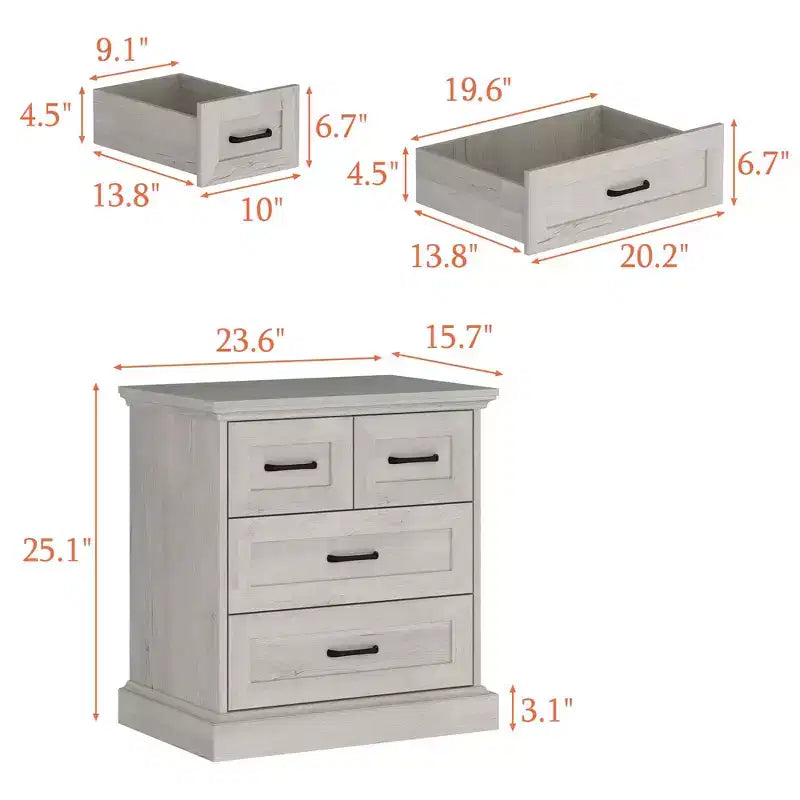 Commode verticale à tiroirs aspect bois