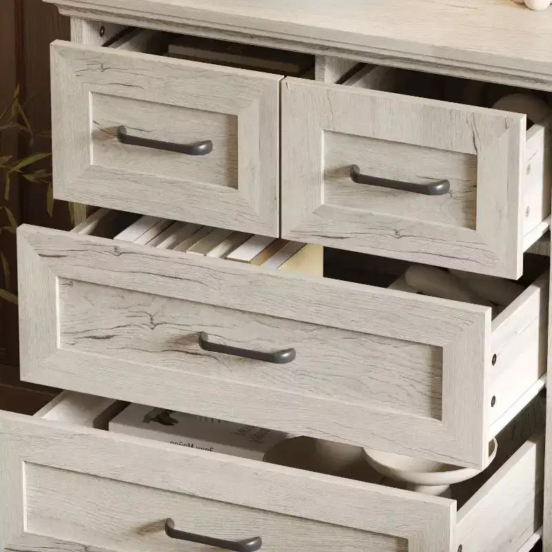 Commode verticale à tiroirs aspect bois