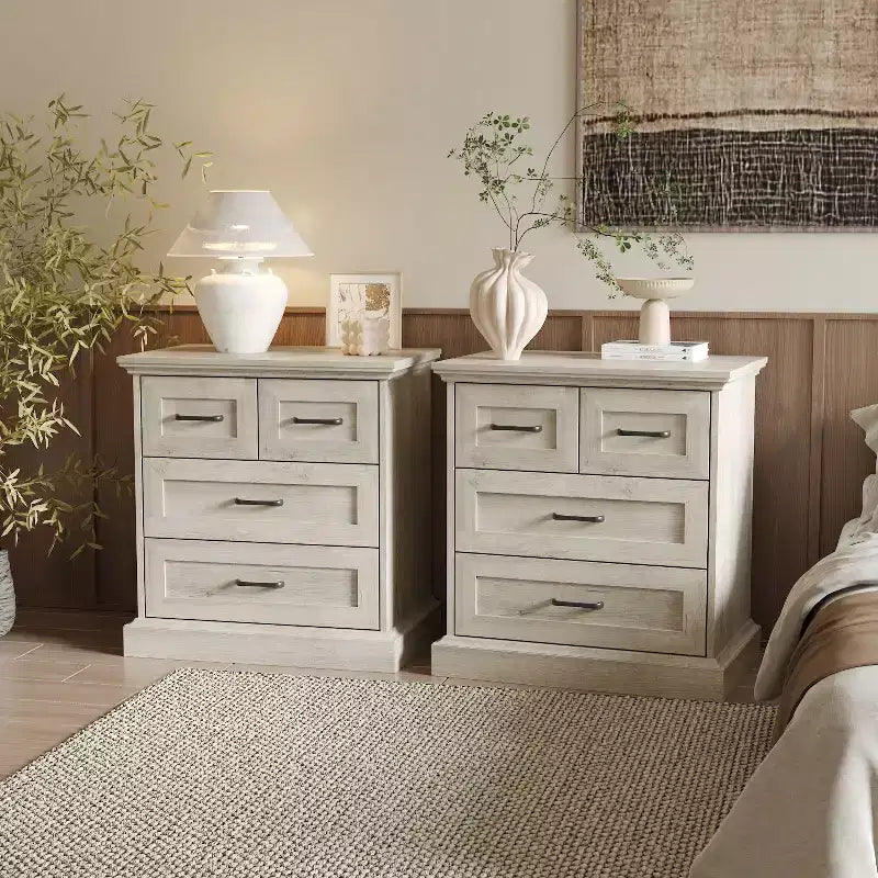Commode verticale à tiroirs aspect bois