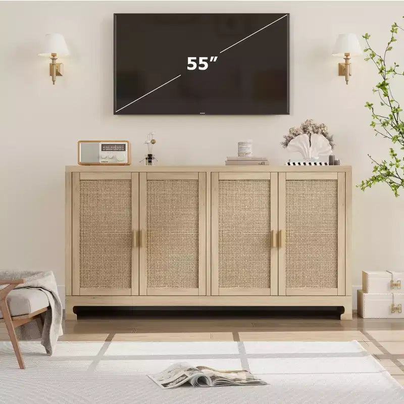 Armoire d'appoint en rotin