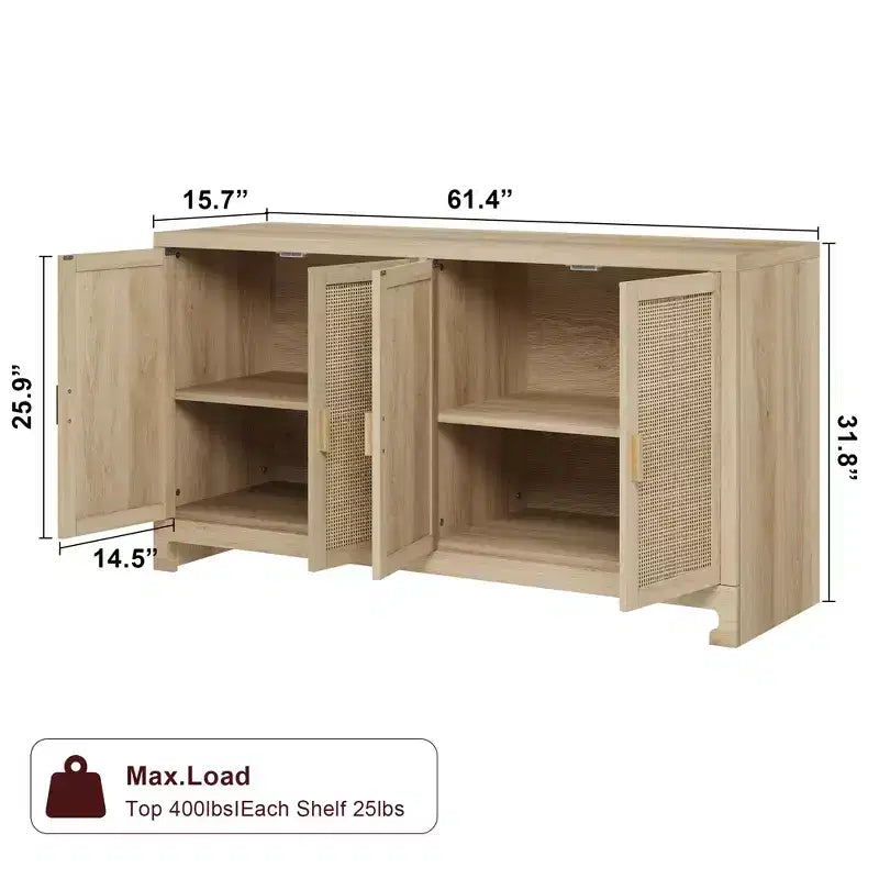 Armoire d'appoint en rotin