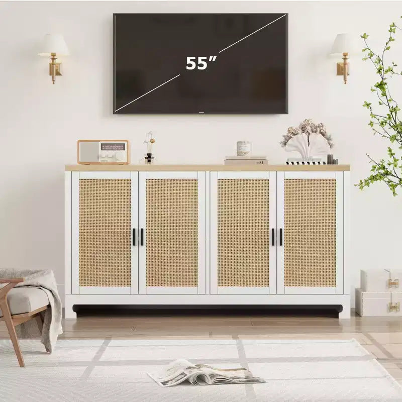 Armoire d'appoint en rotin