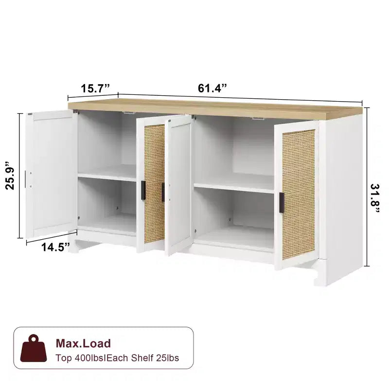 Armoire d'appoint en rotin