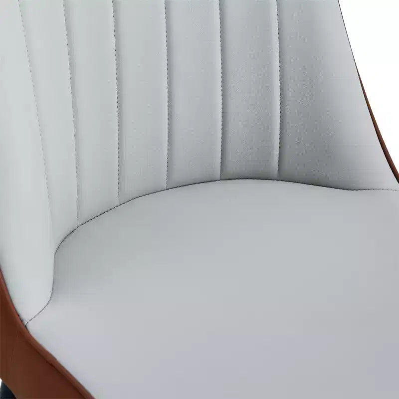 Chaises de salle à manger en cuir marron