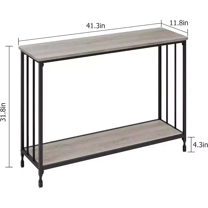 Console étroite avec étagère