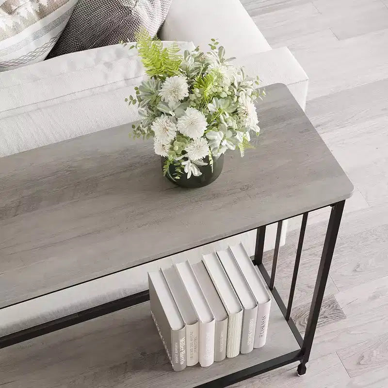 Console étroite avec étagère