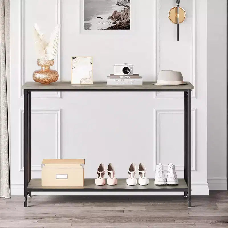 Console étroite avec étagère
