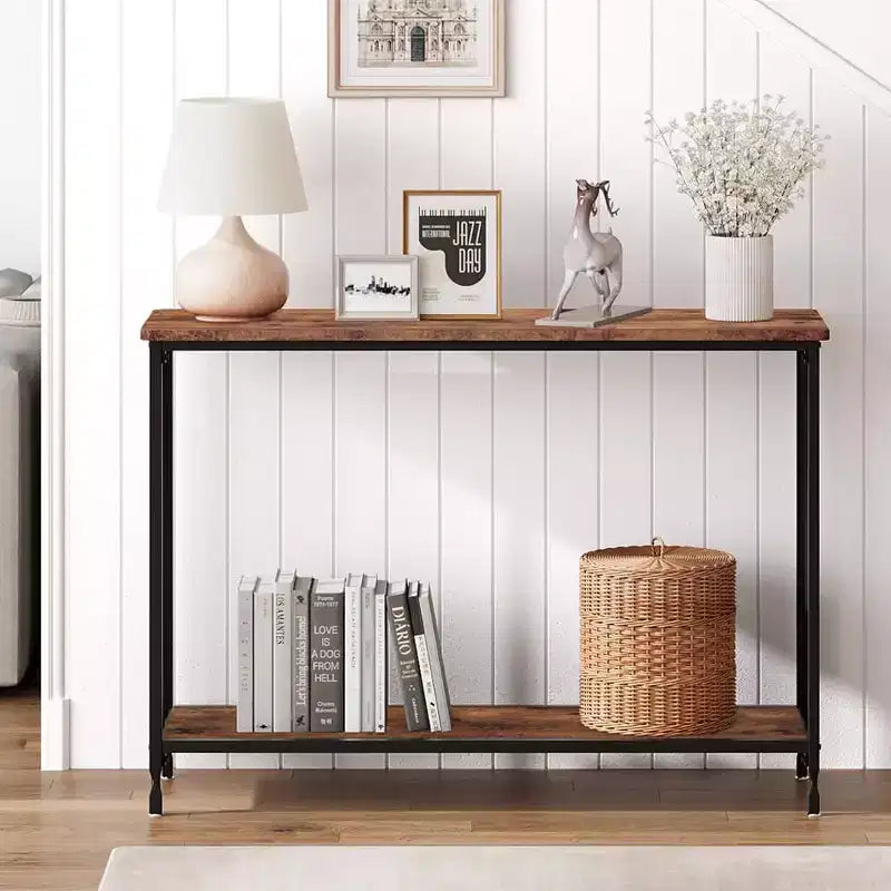 Console étroite avec étagère