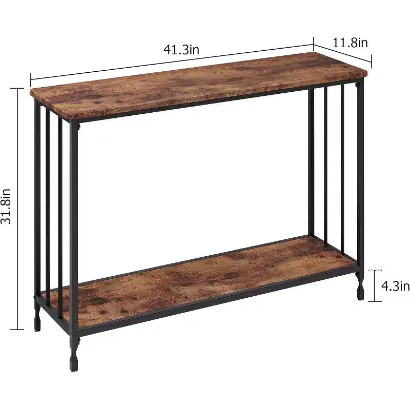 Console étroite avec étagère