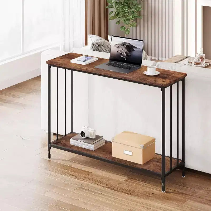 Console étroite avec étagère