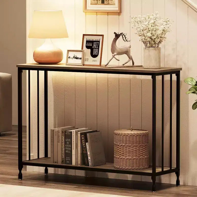 Console étroite avec étagère