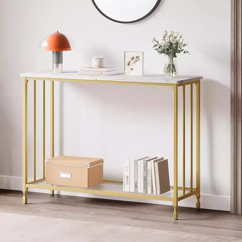 Console étroite avec étagère
