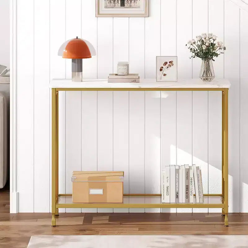 Console étroite avec étagère