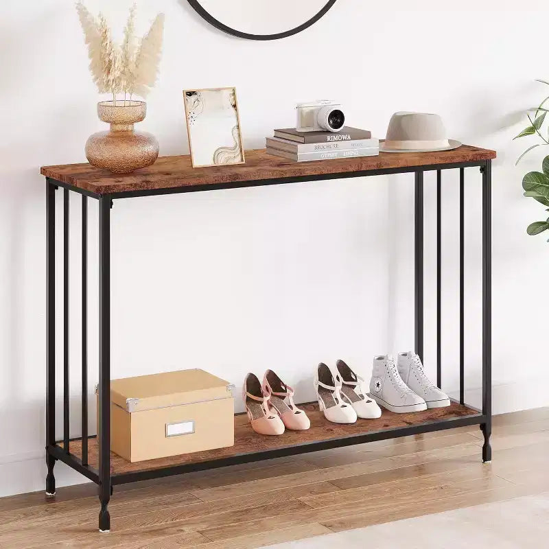 Console étroite avec étagère
