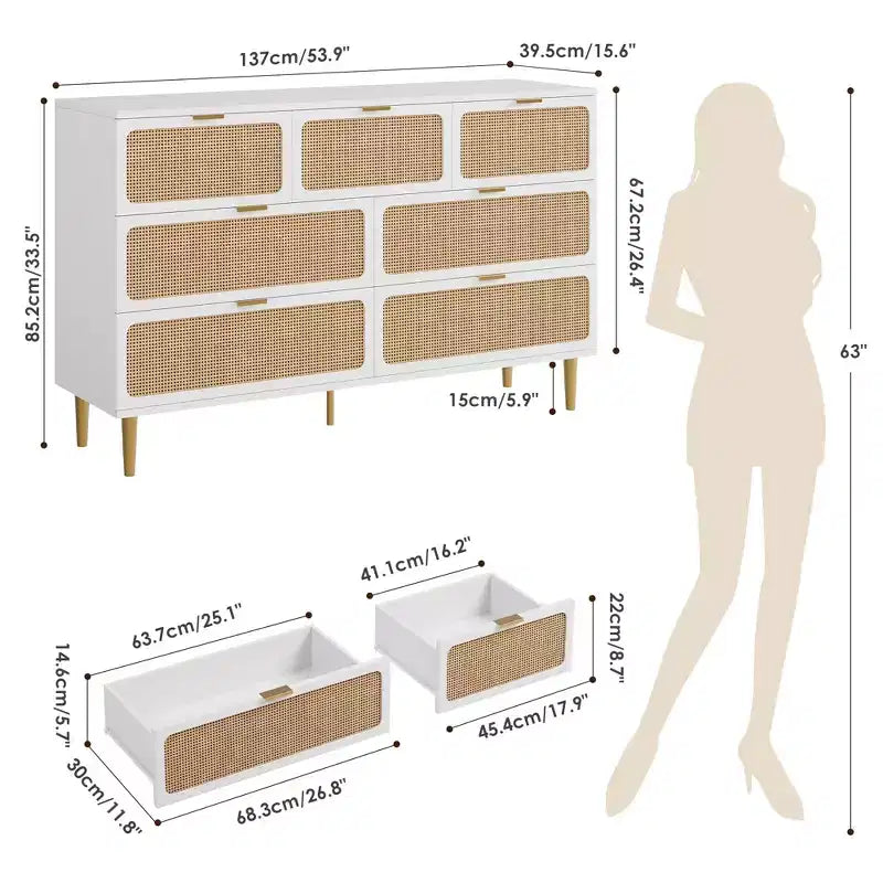 Commodes en rotin