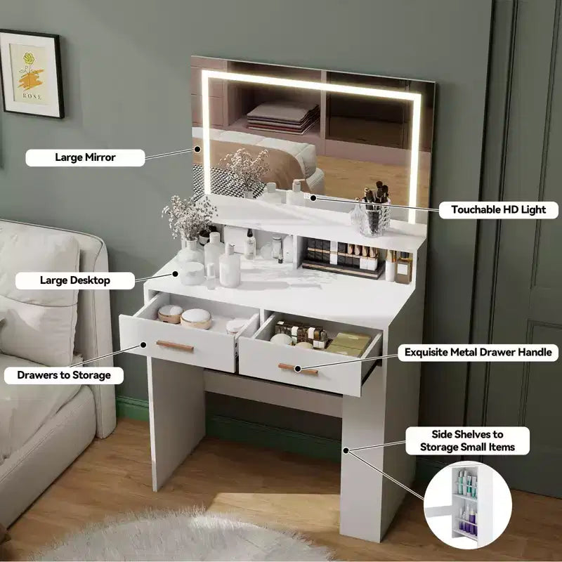 Coiffeuse avec miroir