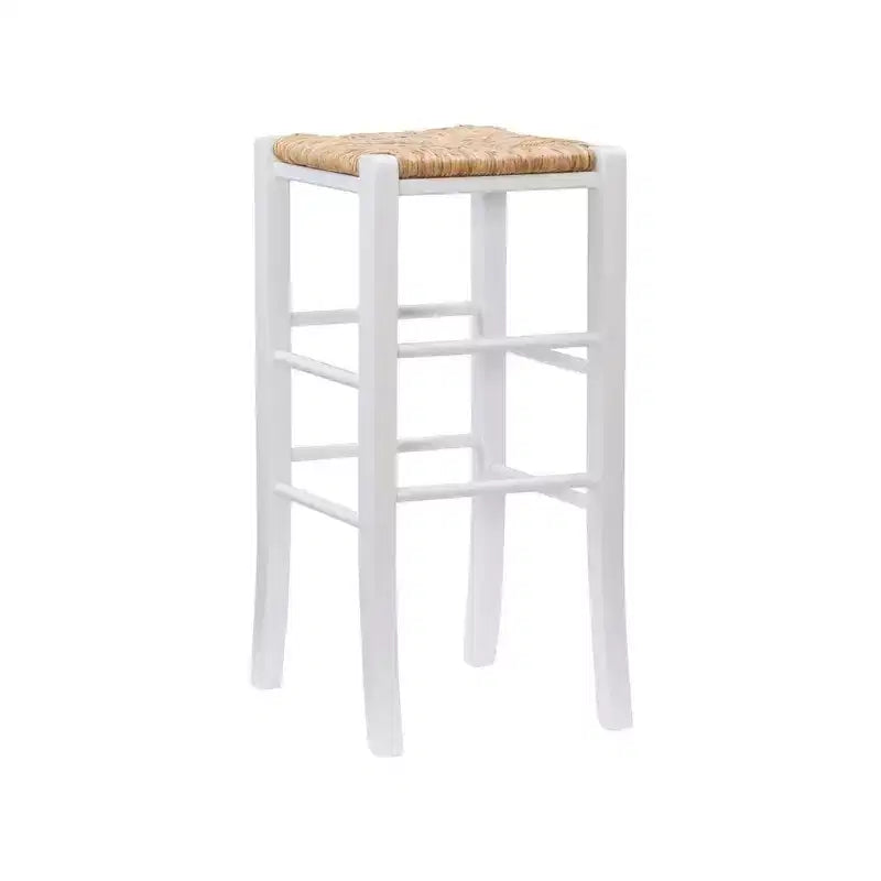 HomeStock Gianna Backless Barstool White Set Of 2