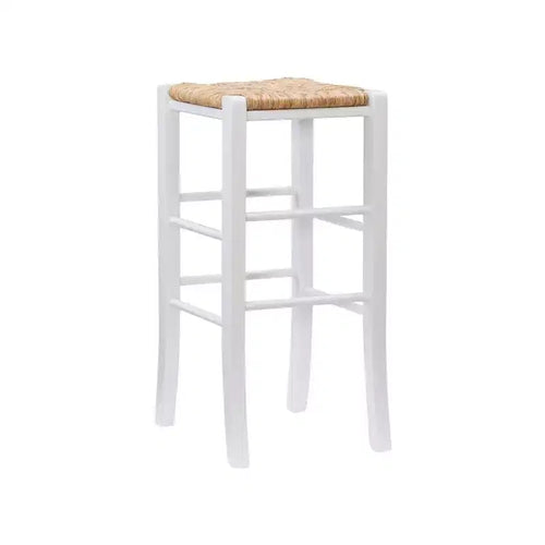 HomeStock Gianna Backless Barstool White Set Of 2