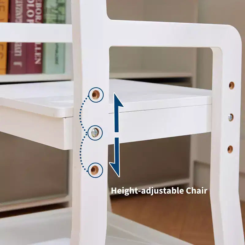 Bureau d'étude en forme de L pour enfants