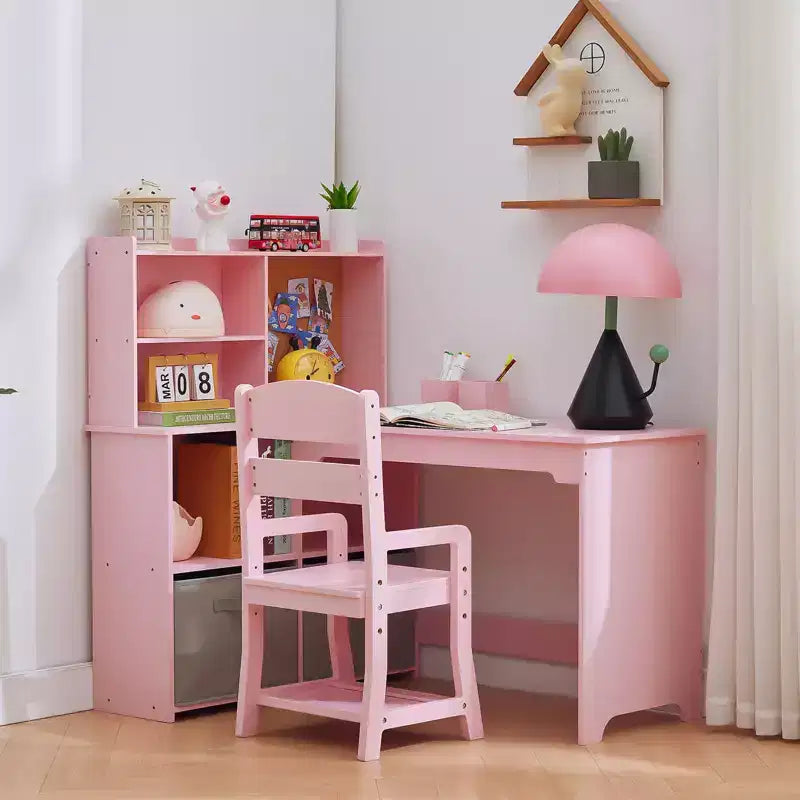 Bureau d'étude en forme de L pour enfants