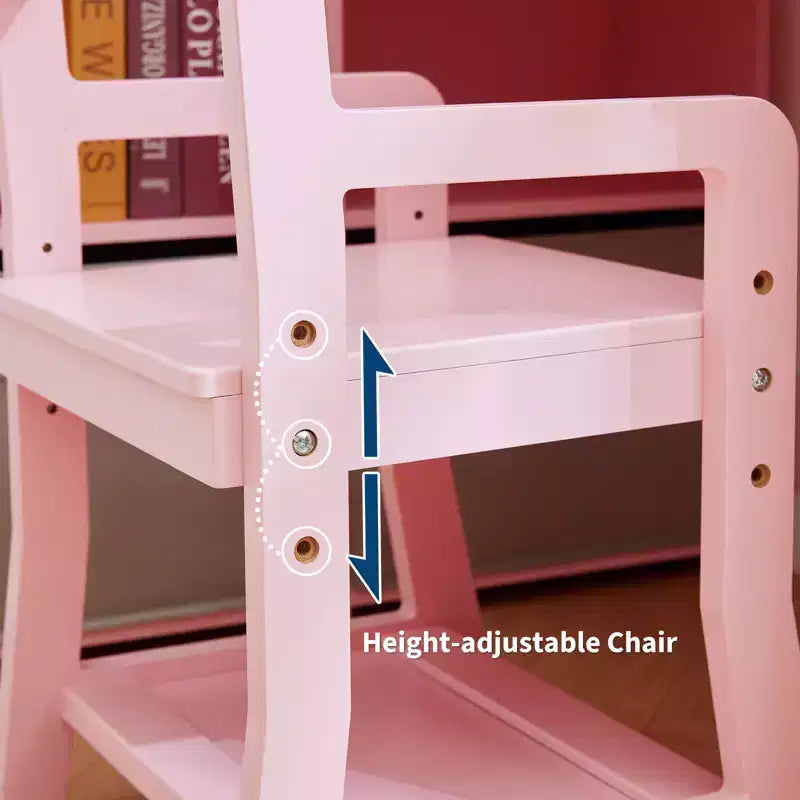 Bureau d'étude en forme de L pour enfants