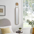Miroir Mural Ovale en Laiton Antique Moderne