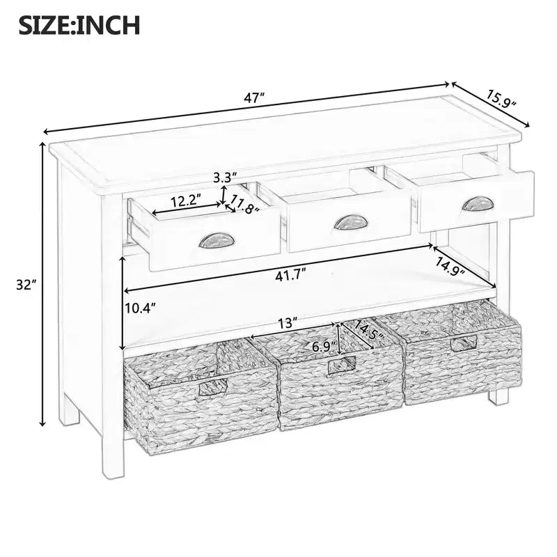 Console Rétro en Bois