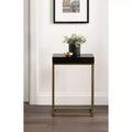 Table d'appoint fine en bois et métal