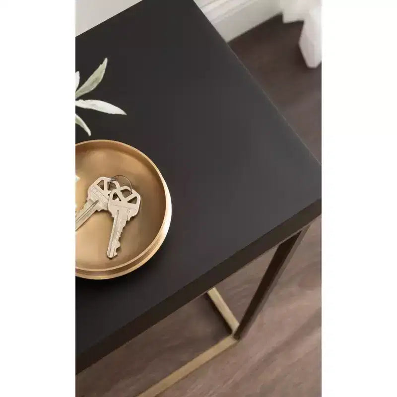 Table d'appoint fine en bois et métal