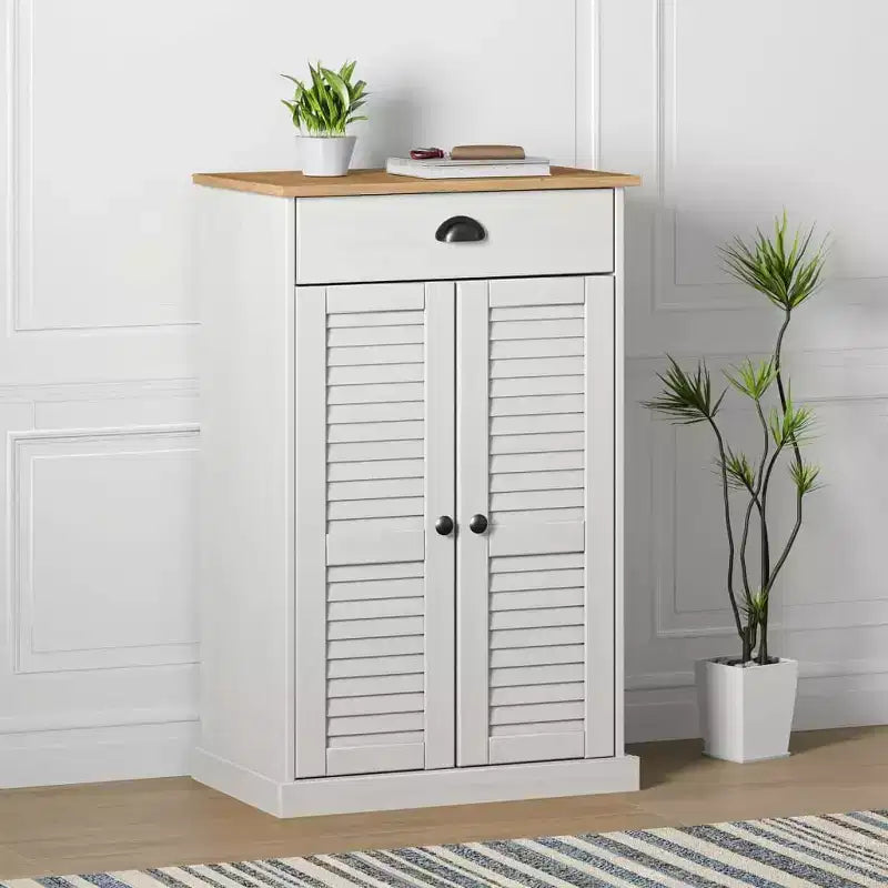 vidaXL Shoe Cabinet Shoe Storage Organizer with Doors VIGO Solid Wood Pine