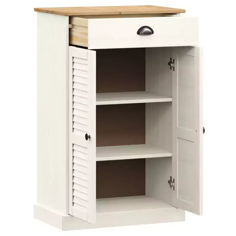 vidaXL Shoe Cabinet Shoe Storage Organizer with Doors VIGO Solid Wood Pine
